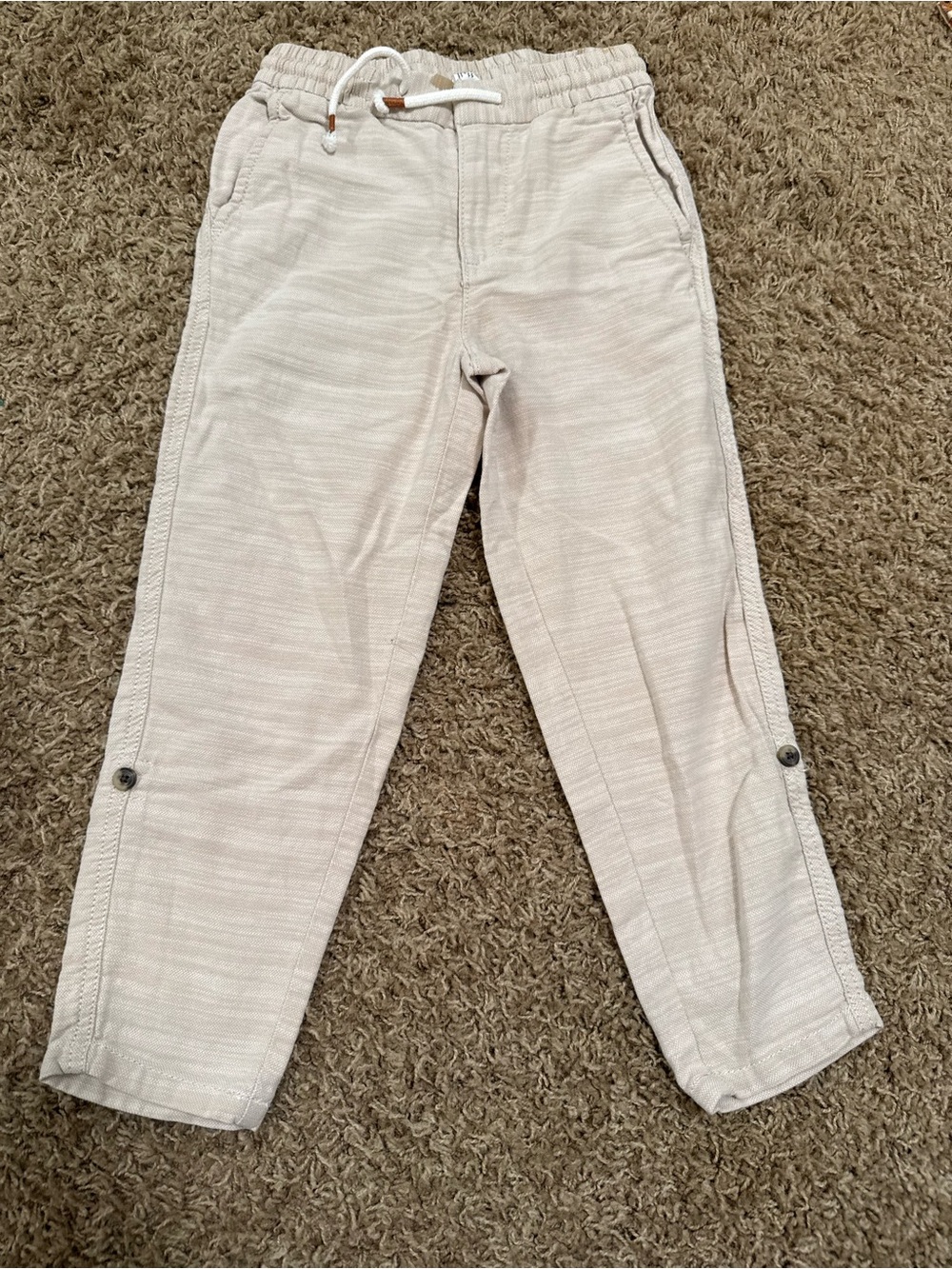 H&M Men's Light Beige Drawstring Jogger Pants